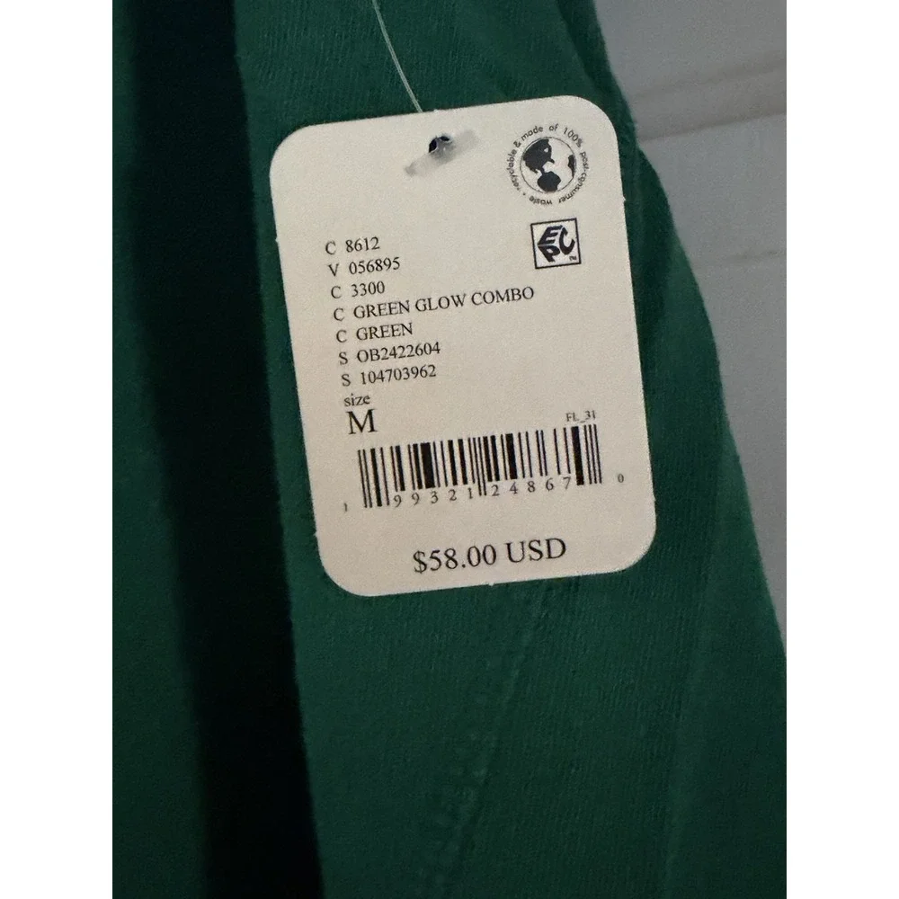 NWT Free People Movement Slam Dunk Logo Buti Tee Shirt Oversized Green Medium/M